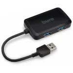 Разветвитель USB 3.0 Buro BU-HUB4-U3.0-S 4порт. черный