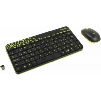 Клавиатура + мышь Logitech MK240 клав:черный/желтый мышь:черный/желтый USB беспроводная slim Multimedia (920-008213)