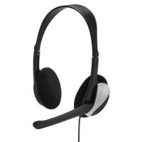 Наушники с микрофоном Hama Essential HS-P100 черный 2м накладные оголовье (00139900)