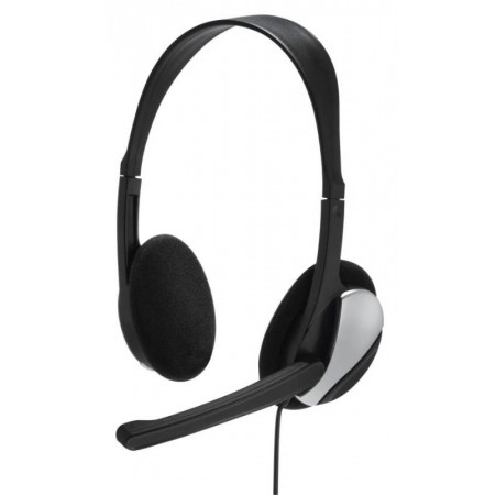 Наушники с микрофоном Hama Essential HS-P100 черный 2м накладные оголовье (00139900)