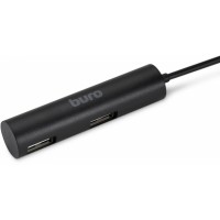 Разветвитель USB 2.0 Buro BU-HUB4-0.5R-U2.0 4порт. черный