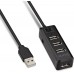 Разветвитель USB 2.0 Buro BU-HUB4-0.5L-U2.0 4порт. черный