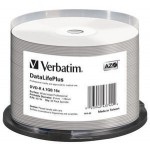 Диск DVD-R Verbatim 4.7Gb 16x Cake Box (50шт) Printable (43744)