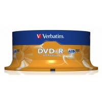 Диск DVD-R Verbatim 4.7Gb 16x Cake Box (25шт) (43522)