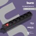 Сетевой фильтр Buro 600SH-16-1.8-B 1.8м (6 розеток) черный (коробка)