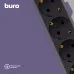 Сетевой фильтр Buro 600SH-16-5-B 5м (6 розеток) черный (коробка)