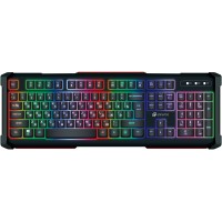 Клавиатура Оклик 717G BLACK DEATH черный/серый USB Multimedia for gamer LED (476395)