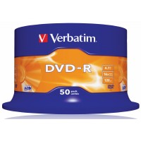 Диск DVD-R Verbatim 4.7Gb 16x Cake Box (50шт) (43548)