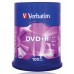 Диск DVD+R Verbatim 4.7Gb 16x Cake Box (100шт) (43551)