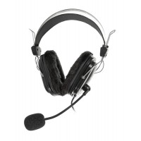 Наушники с микрофоном A4Tech HS-60 черный 2.5м мониторные оголовье Наушники с микрофоном A4Tech HS-60 черный 2.5м мониторные оголовье