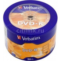 Диск DVD-R Verbatim 4.7Gb 16x wagon wheel (50шт) (43731)