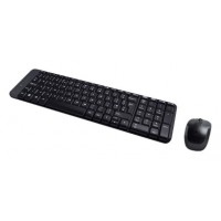 Клавиатура + мышь Logitech MK220 клав:черный мышь:черный USB беспроводная (920-003169)