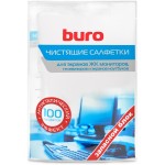 Салфетки Buro BU-Zscreen для экранов мониторов/плазменных/ЖК телевизоров/ноутбуков мягкая упаковка 100шт влажных