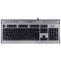 Клавиатура A4Tech KLS-7MUU серебристый/черный USB slim Multimedia (KLS-7MUU USB) Клавиатура A4Tech KLS-7MUU серебристый/черный USB slim Multimedia (KLS-7MUU USB)