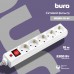 Сетевой фильтр Buro 500SH-10-W 10м (5 розеток) белый (коробка)