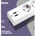 Сетевой фильтр Buro BU-SP1.8_USB_2A-W 1.8м (6 розеток) белый (коробка)