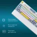 Клавиатура Оклик K951X механическая белый USB Multimedia LED (подставка для запястий) (1901079)