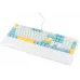 Клавиатура Оклик K951X механическая белый USB Multimedia LED (подставка для запястий) (1901079)