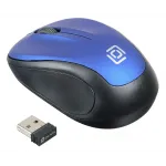 Мышь Оклик 665MW черный/синий оптическая 1600dpi беспров. USB для ноутбука 3but (1025132)