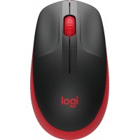 Мышь Logitech M190 черный/красный оптическая 1000dpi беспров. USB 2but (910-005908)