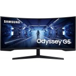 Монитор Samsung 34" Odyssey G5 C34G55TWWI черный VA LED 1ms 21:9 HDMI матовая 250cd 178гр/178гр 3440x1440 165Hz DP UW 5.6кг