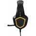 Наушники с микрофоном Оклик HS-L310G Guardian черный/золотистый 2.2м мониторные оголовье (359483)