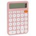 Калькулятор настольный Deli EM124PINK розовый 12-разр.