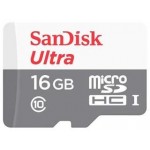Флеш карта microSDHC 16GB Sandisk SDSQUNS-016G-GN3MN Ultra 80 w/o adapter