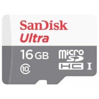 Флеш карта microSDHC 16GB Sandisk SDSQUNS-016G-GN3MN Ultra 80 w/o adapter