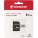 Флеш карта microSDXC 64GB Transcend TS64GUSD300S-A + adapter