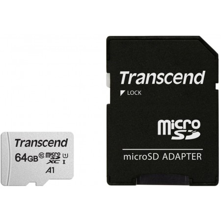 Флеш карта microSDXC 64GB Transcend TS64GUSD300S-A + adapter