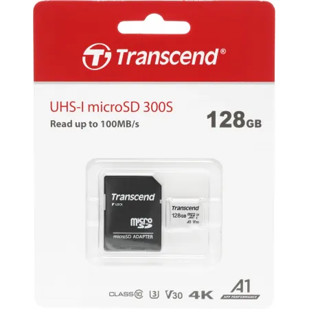 Флеш карта microSDXC 128GB Transcend TS128GUSD300S-A + adapter