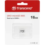Флеш карта microSDHC 16GB Transcend TS16GUSD300S w/o adapter