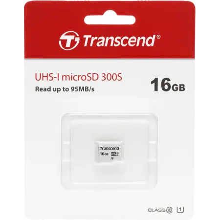 Флеш карта microSDHC 16GB Transcend TS16GUSD300S w/o adapter