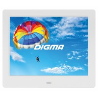 Фоторамка Digma 8" PF-843 IPS 1024x768 белый пластик ПДУ Видео