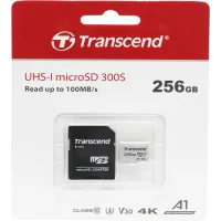 Флеш карта microSDXC 256GB Transcend TS256GUSD300S-A + adapter