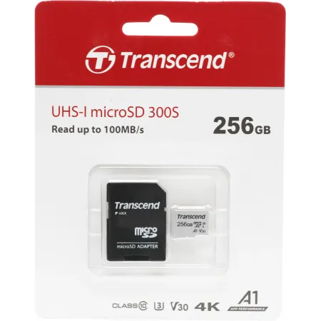 Флеш карта microSDXC 256GB Transcend TS256GUSD300S-A + adapter