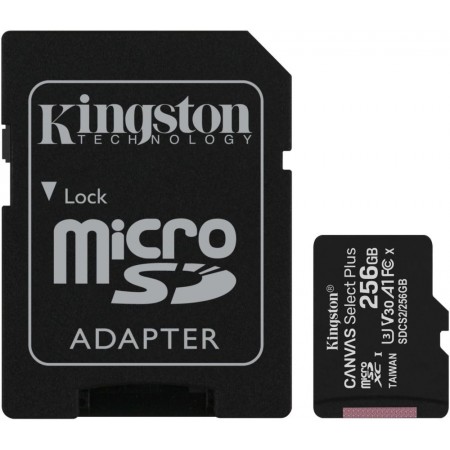 Флеш карта microSDXC 256GB Kingston SDCS2/256GB Canvas Select Plus + adapter