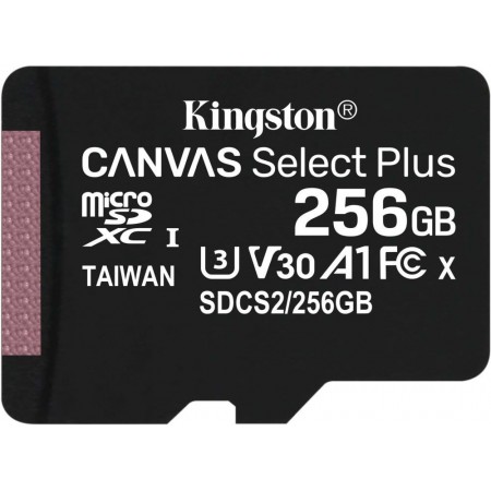 Флеш карта microSDXC 256GB Kingston SDCS2/256GBSP Canvas Select Plus w/o adapter