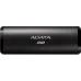 Накопитель SSD A-Data USB-C 256Gb ASE760-256GU32G2-CBK SE760 1.8" черный
