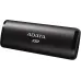 Накопитель SSD A-Data USB-C 256Gb ASE760-256GU32G2-CBK SE760 1.8" черный