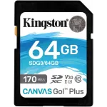 Флеш карта SDXC 64GB Kingston SDG3/64GB Canvas Go! Plus w/o adapter
