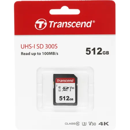 Флеш карта SDXC 512GB Transcend TS512GSDC300S w/o adapter
