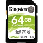 Флеш карта SDXC 64GB Kingston SDS2/64GB Canvas Select Plus w/o adapter
