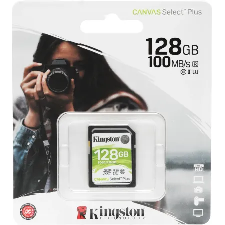 Флеш карта SDXC 128GB Kingston SDS2/128GB Canvas Select Plus w/o adapter