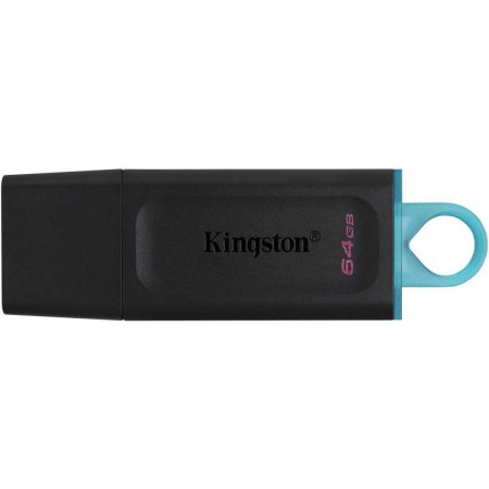 Флеш Диск Kingston 64Gb DataTraveler Exodia DTX/64GB USB3.2 черный/голубой