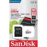 Флеш карта microSDXC 64GB Sandisk SDSQUNR-064G-GN3MA Ultra + adapter