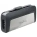 Флеш Диск Sandisk 256Gb Ultra Dual Drive SDDDC2-256G-G46 USB3.0 серый/черный