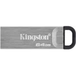 Флеш Диск Kingston 64GB DataTraveler Kyson DTKN/64GB USB3.2 серебристый/черный