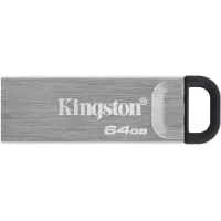 Флеш Диск Kingston 64GB DataTraveler Kyson DTKN/64GB USB3.2 серебристый/черный